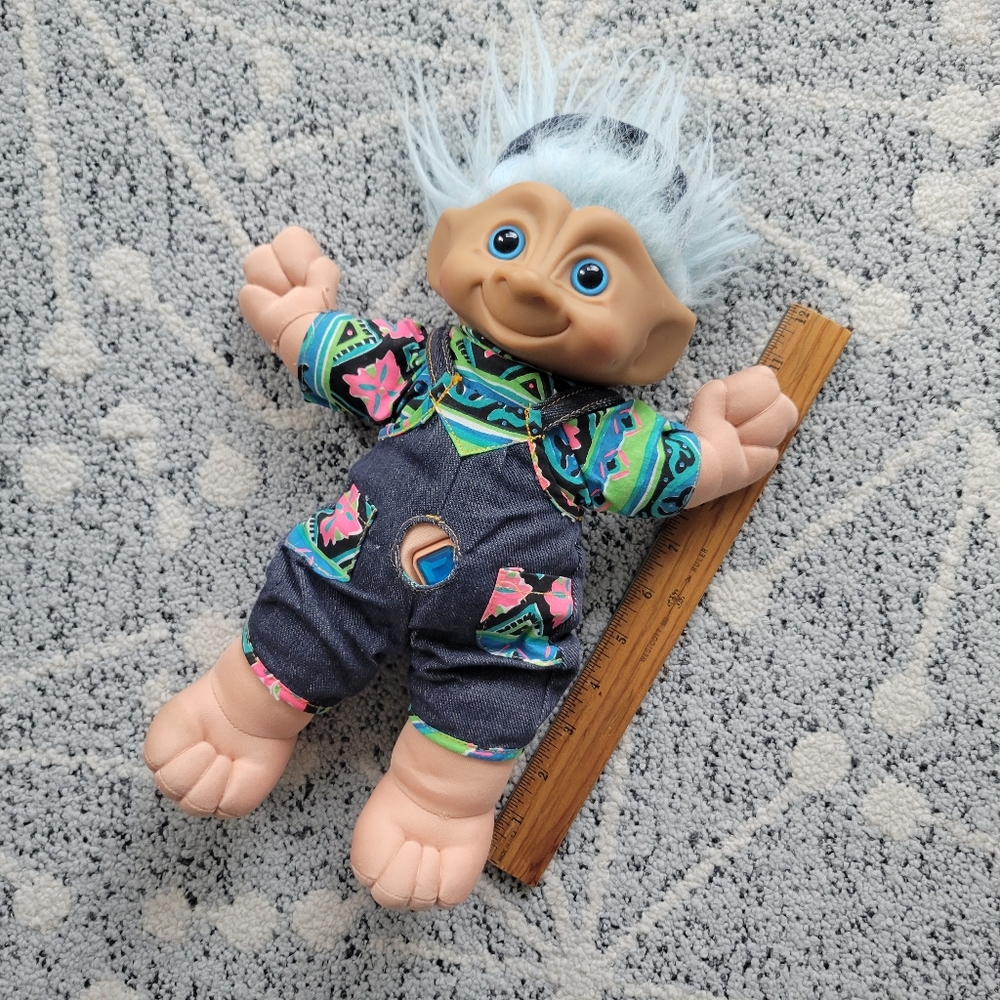 Vintage Treasure Troll doll with a gem belly button